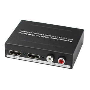 1x2 Ports HDMI splitter with LR Audio extractor SPDIF OpticalToslink output 2.0 CH (1)