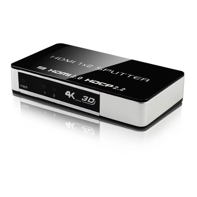 HDMI Splitter 1x2(HY-SP50102-A-H) 2 port HDMI 2.0 4K 60Hz 18Gbps HDMI Splitter HDR CEC (1)