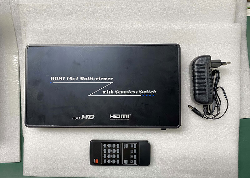 HDMI Switch 16x1 Multiviewer with Seamless Switcher 16 Port in 1 Out