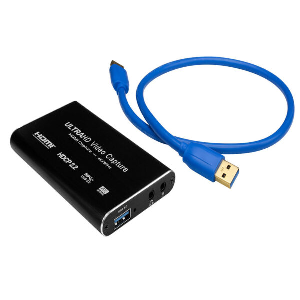 HDMI to USB HD Video Audio Game Capture 4K HDMI2.0 1080P YUY2 MJPEG streaming card with 3.5mm earphone and Mic port c029 (3)