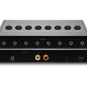 Audio-splitter-1x8-with-RCA-and-3.5mm-stereo-input-8-ways-of-3.5mm-stereo-audio-output