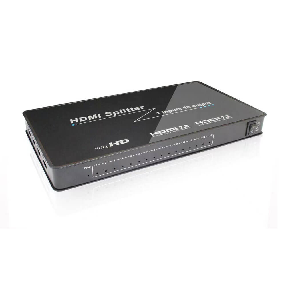 HDMI Splitter 1x16 Audio Video Splitter HDMI2.0 HDCP2.2 3840x2160 60Hz (6)