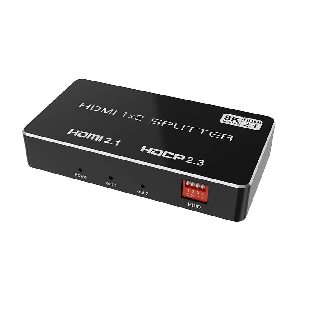 HDMI Splitter 1x2 8K with DIP Management